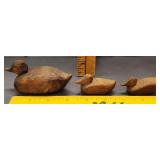 Vintage Hand Carved Wooden Ducks