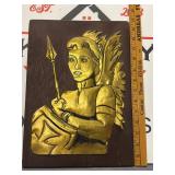 Archangel Michael Wall Plaque Tin/Wood