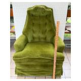 MCM Tufted Swivel Arm Chair