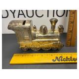 Vintage Silver Plated Casted Locomotive Bank