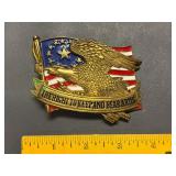 Vintage 1982 Baron Brass Eagle Belt Buckle
