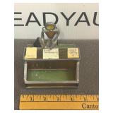 Vintage Stained Glass and Metal Card Holder