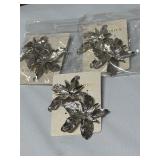 Silver Tone Flower Earrings