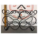 Black Metal Wine Bottle Rack