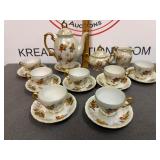 Vintage Porcelain Ivory Lusterware Tea Set