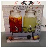 Double Beverage Dispenser with Stand