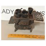 Vintage Crescent Miniature Cast Iron Stove