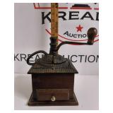 Vintage Cast Iron & Wooden Coffee Grinder