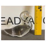 MCM Clear Blown Glass Swan