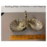 Vintage Silver Plated Clam Shell Serving Dish