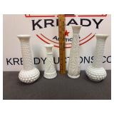 Milk Glass Bud Vases