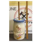 Vintage Style Ceramic Butter Churn