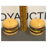 Vintage Ceramic Cheeseburger Shakers