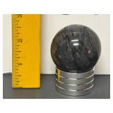 Black and Gray Granite Crystal Sphere
