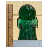 Vintage Green Glass Angel Figurine