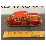 Marx Tin Lithograph Windup Fire Chief Car