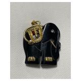 Black Onyx Elephant Pendant