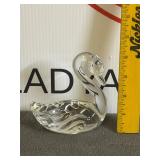 Fenton Clear Glass Swan Paperweight