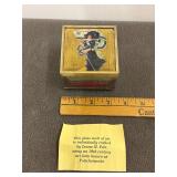 Vintage Glass Mirrored Bottom Trinket Box Signed