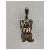 14K Gold Bunny Pendant