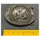 Vintage US Navy Seabees Belt Buckle