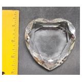 Vintage Rosenthal Crystal Heart Paperweight