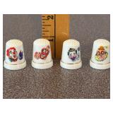 Vintage Porcelain Circus Clown Thimbles