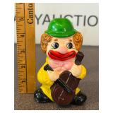 Vintage Hand Painted Ceramic Clown Bank