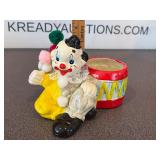 Vintage Ceramic Hand Painted Clown Planter
