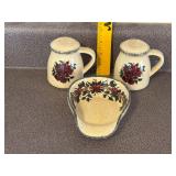 Stoneware Shakers and Spoon Rest