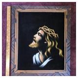 Wood Framed Vintage Velvet Painting