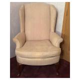 Queen Anne Style Wing Back Chair