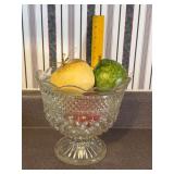 Vintage Anchor Hocking Wexford Footed Bowl