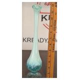 Fenton Ice Blue Glass Vase