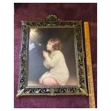 Vintage Framed Infant Samuel with Convex Glass