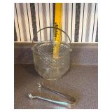MCM Clear Glass Ice Bucket