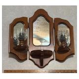 Vintage Colonial-Style Triptych Wall Mirror