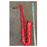 Vintage Red Lacquered Saxophone