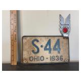 1936 License Plate