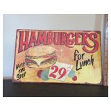 Metal Hamburger Advertising Sign