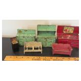 Vintage Metal Dollhouse Furniture