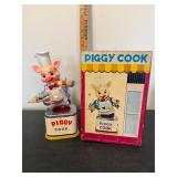 Vintage Battery Operated Piggy Cook Toy