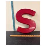 Red Lucite Marquee Letter S