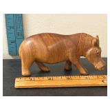 Vintage Carved Hippo