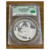 2025 CAC PR68 DCAM 1.5 Oz Moose Silver