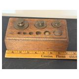 Vintage Brass Scale Weight Set