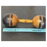 Antique Wooden Dumbbell