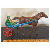Vintage Wolverine Wind Up Sulky Racer Horse
