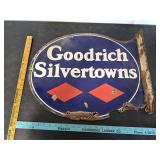 Porcelain Enamel Double Sided Goodrich Silvertowns