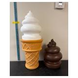 Vintage Blow Mold Ice Cream Light/Bank
